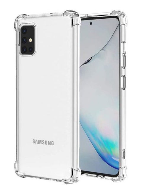 For Samsung Galaxy A51 Case, ShockResistant Flexible Tpu Gasbag Protection Rubber Soft Silicone Anti Dropping Phone Case Cover Clear