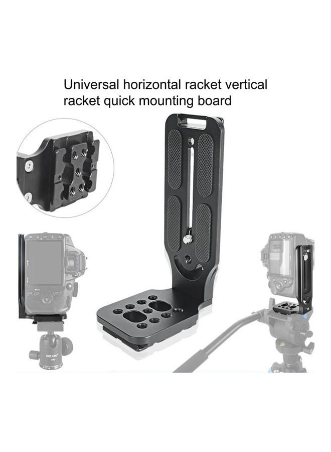 Universal Quick Release Plate Camera L Bracket Grip Black  - Image 5