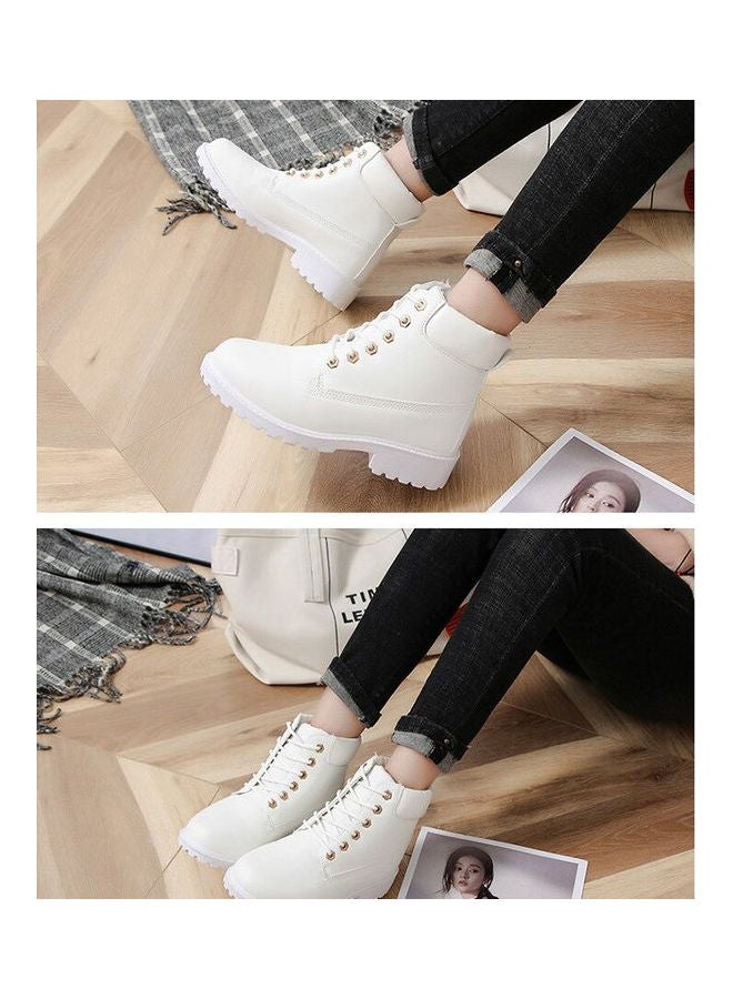 Casual Ankle Boots White  - Image 3