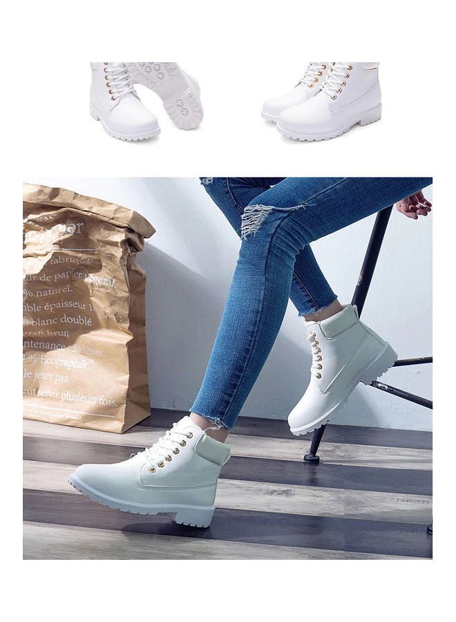 Casual Ankle Boots White  - Image 5