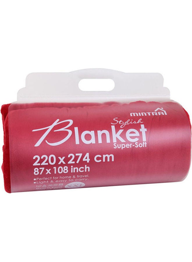 Blanket With Its Soft Textile Combination Red 220X274 - v1624381161/N48485764A_1