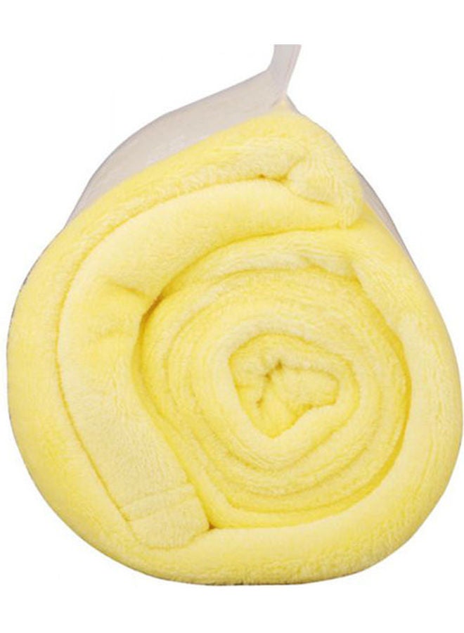 Mintra - Blanket With Its Soft Textile Combination Yellow 220X240cm - Image 1