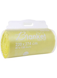 Blanket With Its Soft Textile Combination Yellow 220X274cm