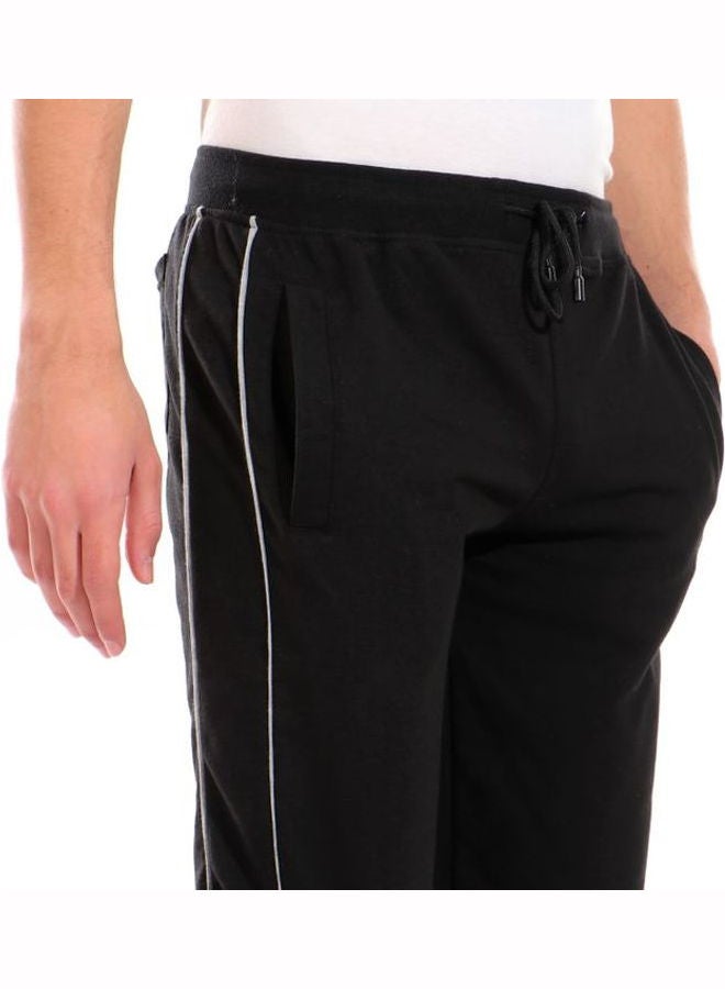 Caesar Detailed Casual Sweatpants With 2 Line Black  - Image 4