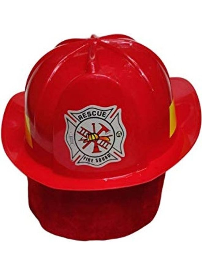 Fireman Fire Fighter Fancy Rescue Helmet Red 12x12x7inch