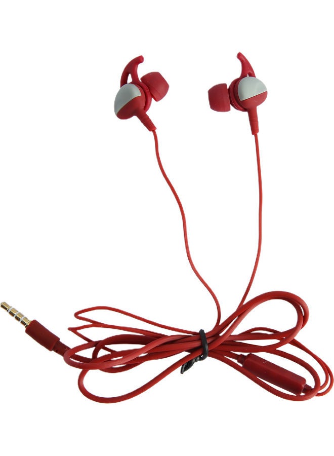 Noise Reduction Bass Stereo Earphone Red
