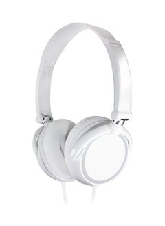 Wired Headphone Foldable Bass Headset White