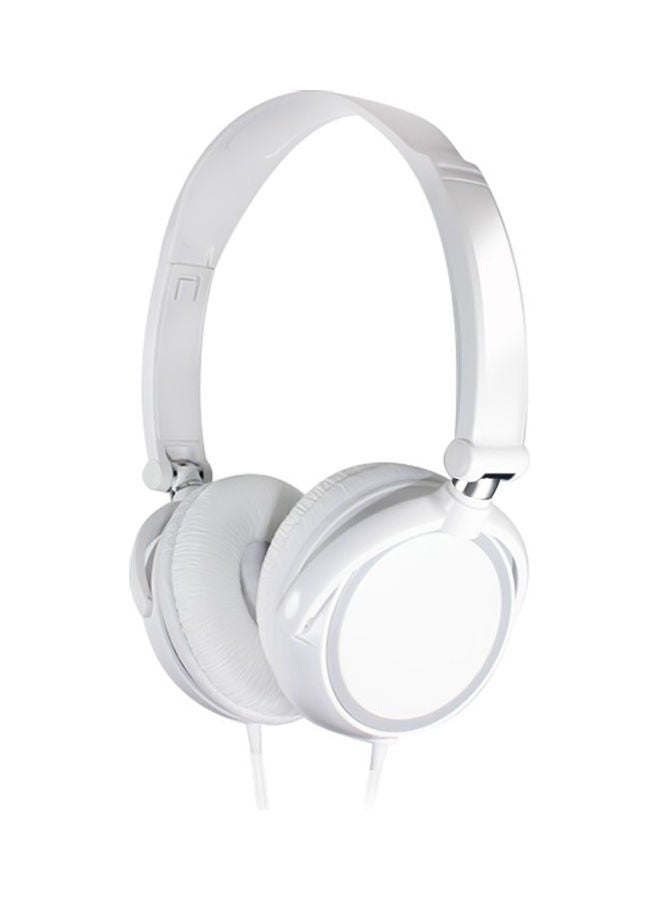 Generic - Wired Headphone Foldable Bass Headset White - Image 1