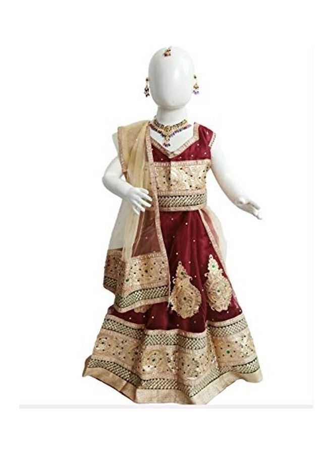 زي تنكري لشخصية ليهينغا غاغرا تشولي من بوك ماي كوستوم برتقالي - Image 1