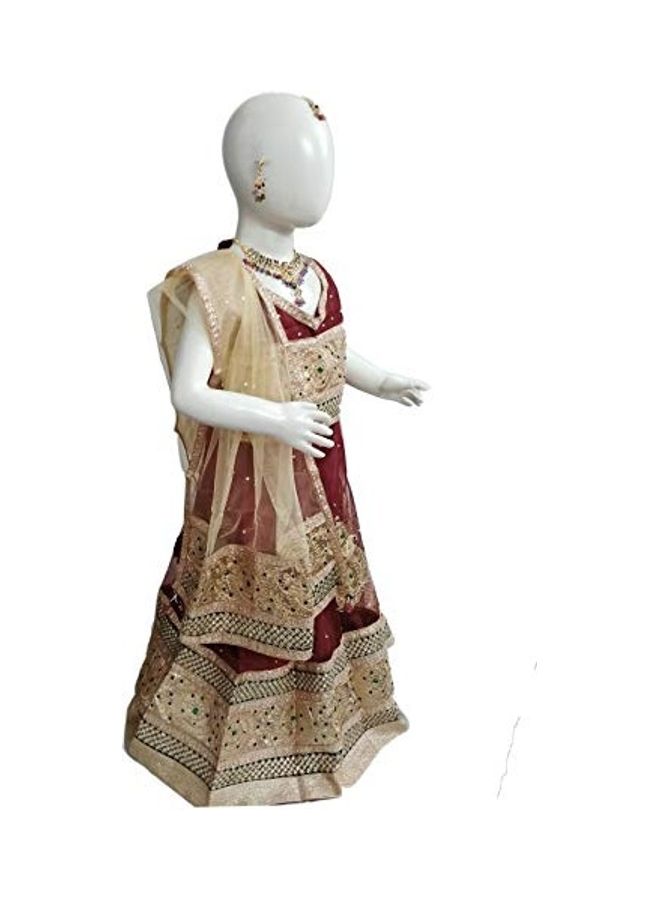 زي تنكري لشخصية ليهينغا غاغرا تشولي من بوك ماي كوستوم برتقالي - Image 2