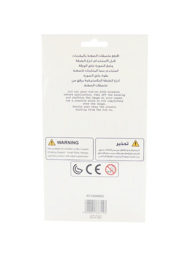 ROCO Rub-On Metallic Embellishments Alphabet and Numbers Grey - Image 2