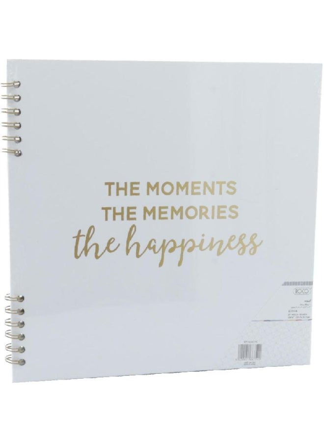 Scrap Book Spiral  The Moments     Pages White