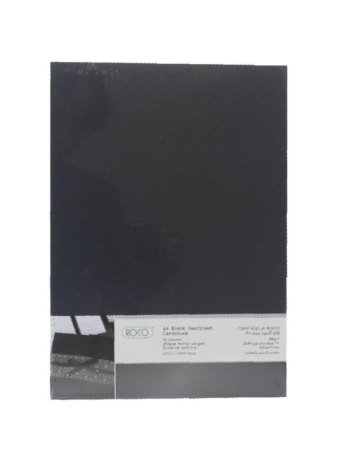 روكو طقم ورق مقوى مقاس A4 أسود