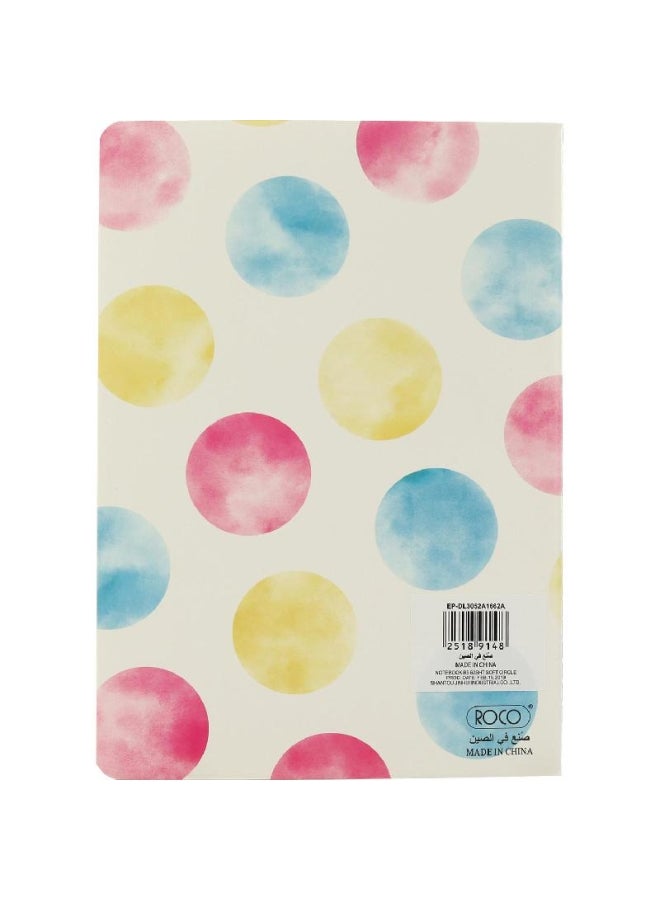 روكو نوت بوك بطبعة دوائر بأوراق مسطرة مقاس B أبيض - Image 2