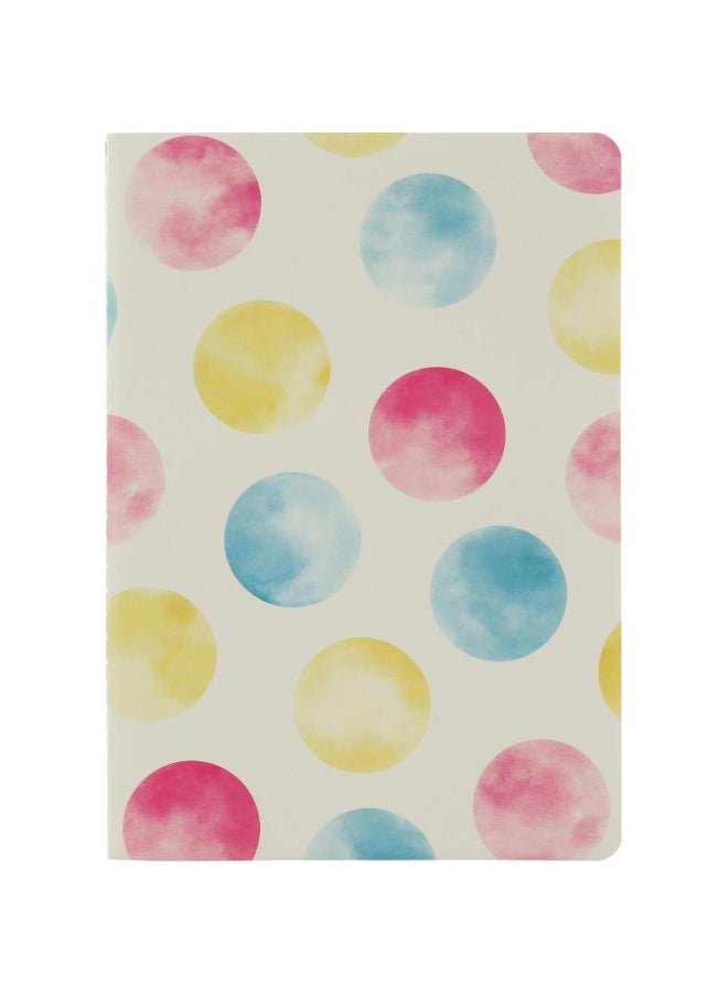 روكو نوت بوك بطبعة دوائر بأوراق مسطرة مقاس B أبيض - Image 1