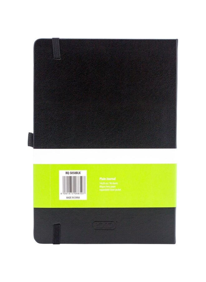 ROCO 96-Sheets Hard Cover Notebook With Solid Elastic Band Black - Image 2