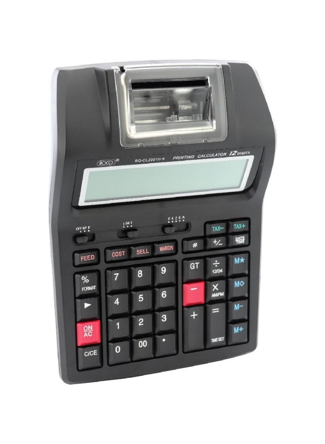 روكو آلة حاسبة بخاصية الطباعة أسود - Image 1