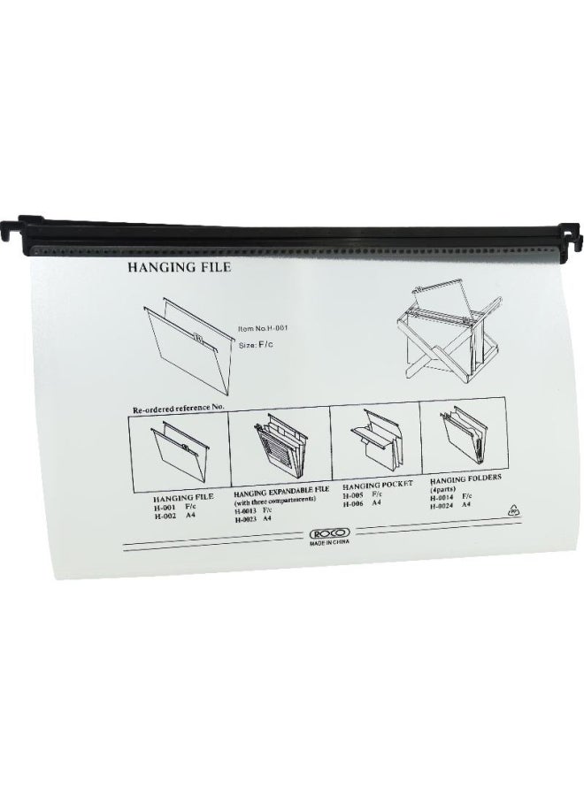 روكو حافظة ملفات يمكن تعليقها بحواف قابلة للفصل أبيض