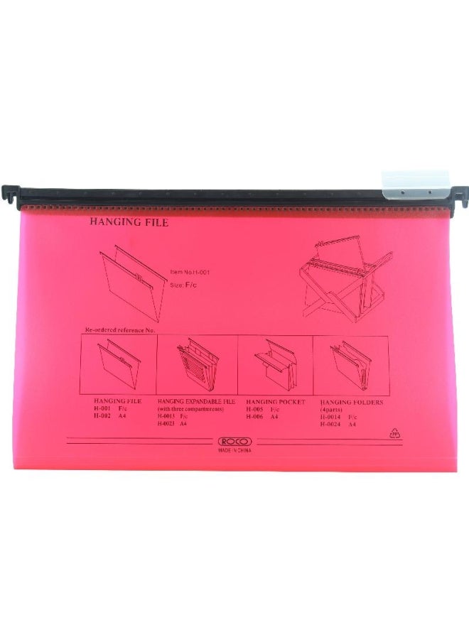 روكو حافظة ملفات يمكن تعليقها بحواف قابلة للفصل وردي