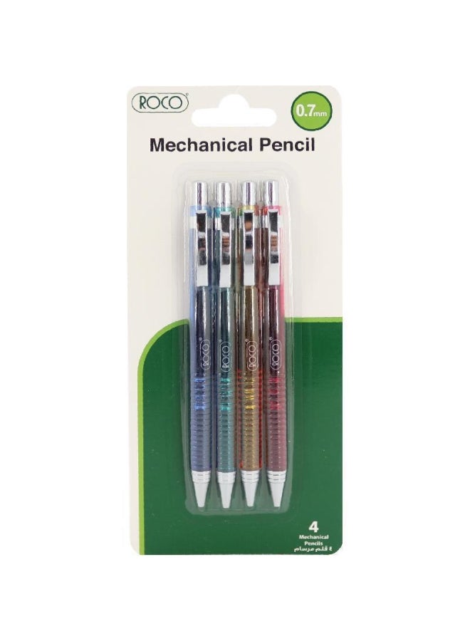 روكو طقم أقلام ميكانيكية للكتابة من 4 قطع متعدد الألوان - Image 1