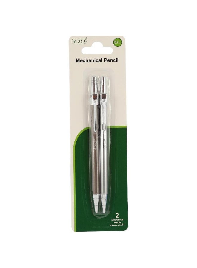 2-Piece Mechanical Pencil for Writing Silver - v1624385879/N48282104A_1