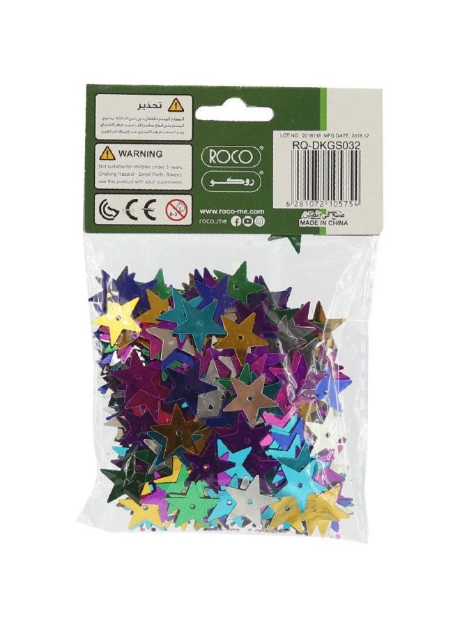 روكو ترتر حرفي على شكل نجوم متعدد الألوان