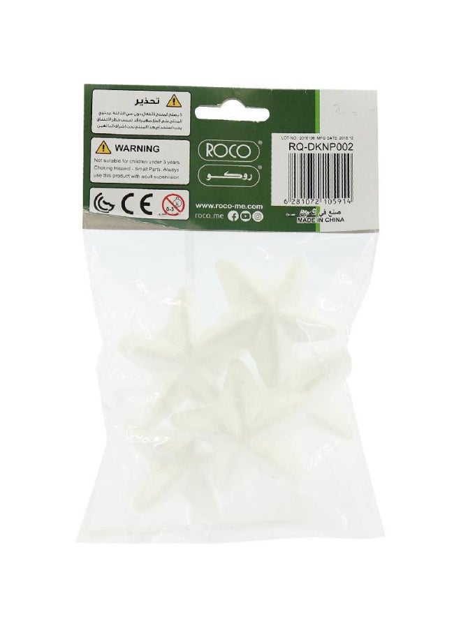 روكو أشكال نجوم خماسية الأطراف من مادة إسفنجية أبيض