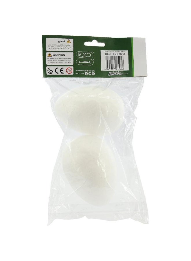 مادة إسفنجية على شكل بيضة للأعمال الفنية أبيض