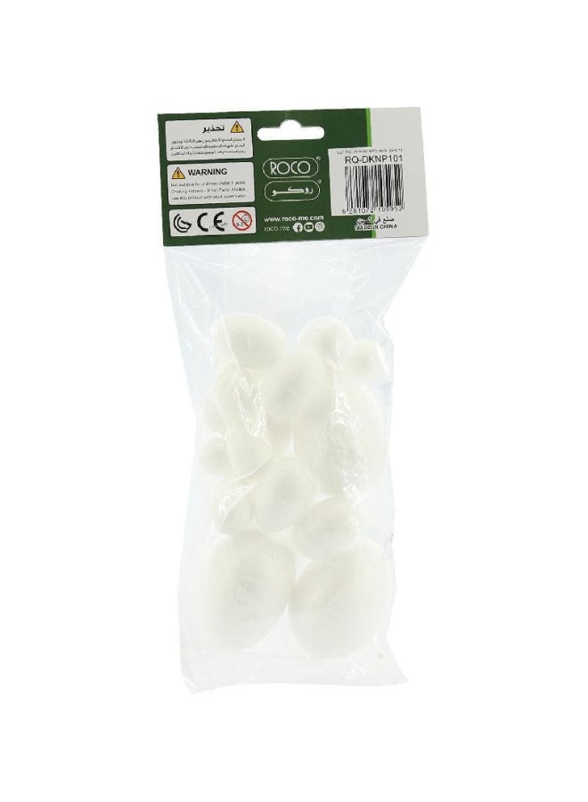 ROCO Egg Foam Art Craft White