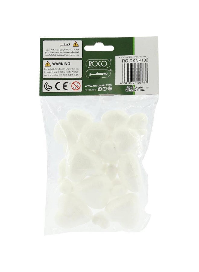 ROCO Heart Foam Art Craft White