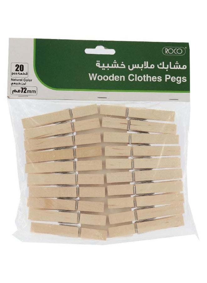 روكو مشابك ملابس خشبية بيج