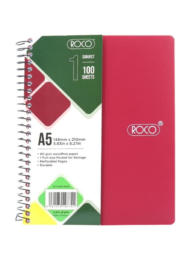 روكو دفتر ملاحظات نيون مسطر أحمر - Image 1