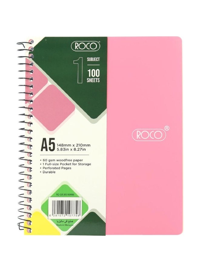 روكو دفتر ملاحظات نيون مسطر وردي - Image 1