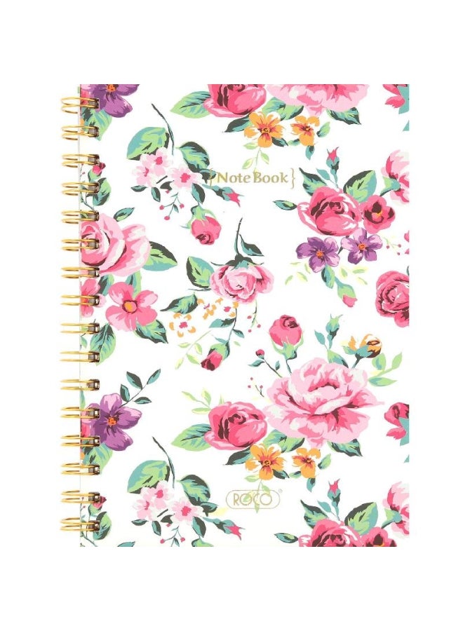 ROCO Notebook Notes Floral A  Sheets Single Ruled Arabic Multicolour - Image 1