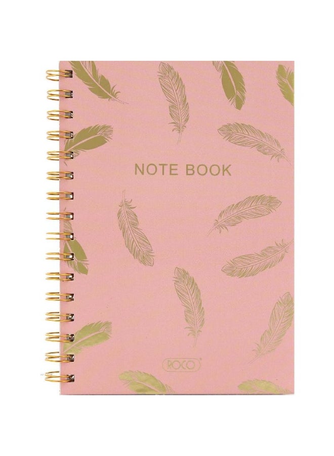 ROCO Notebook Feathers A  Sheets Single Ruled Arabic Pink - Image 1