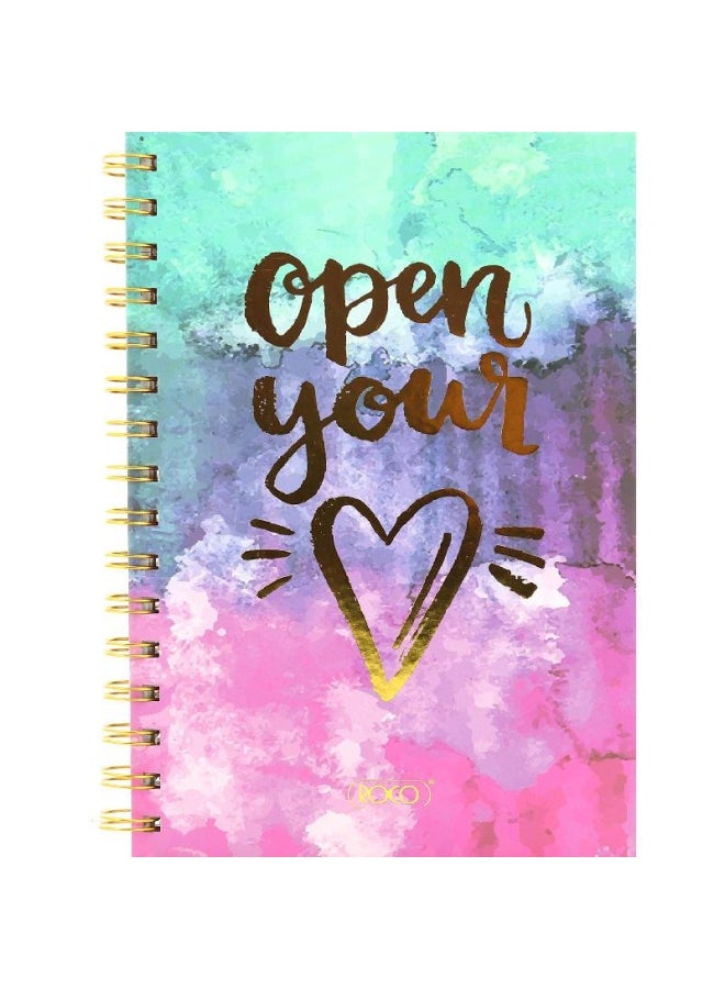 ROCO Notebook Open Your Heart A Sheets Single Ruled Arabic Multicolor - Image 1