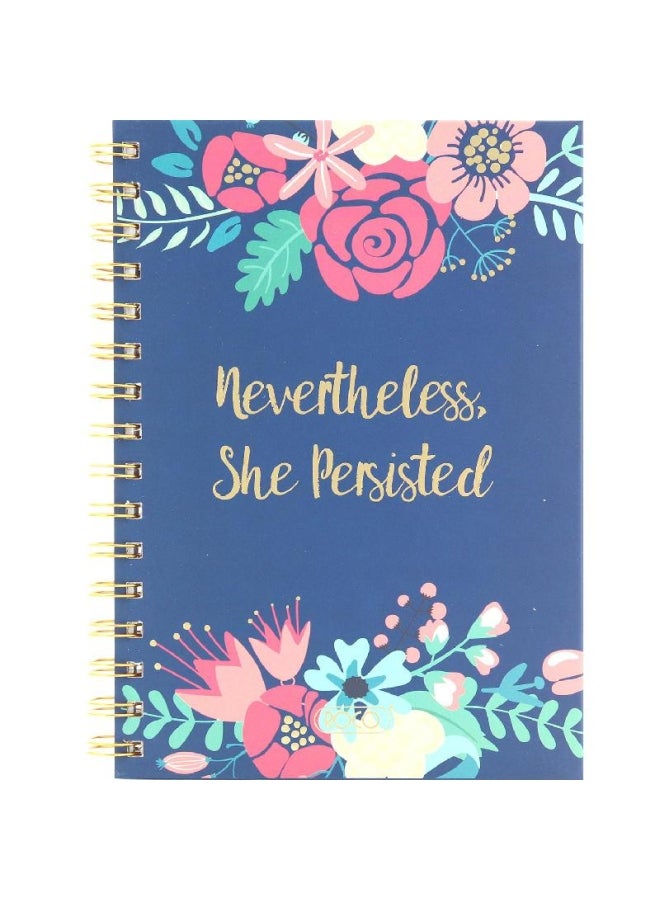 روكو دفتر ملاحظات عربي بنمط يحمل عبارة "Nevertheless She Persisted" بأوراق مسطرة مفردة متعدد الألوان - Image 1