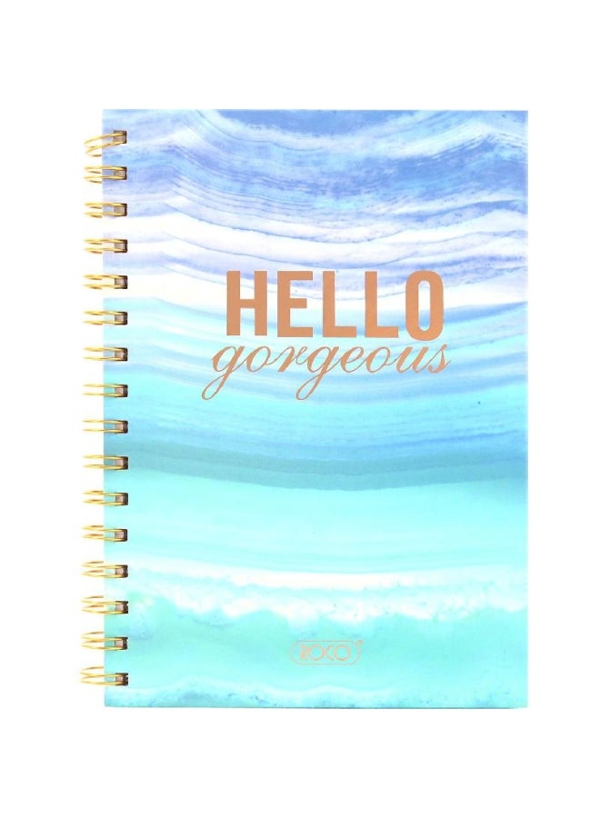 ROCO Notebook Hello Gorgeous A  Sheets Single Ruled Arabic Blue - Image 1