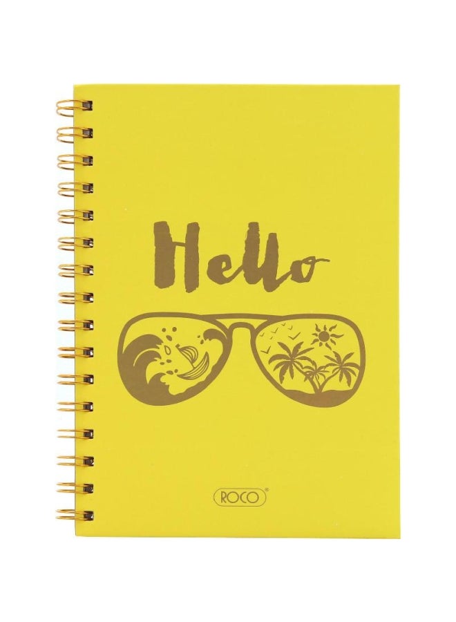 ROCO Notebook Hello Sunshine A  Sheets Single Ruled Arabic Yellow - Image 1