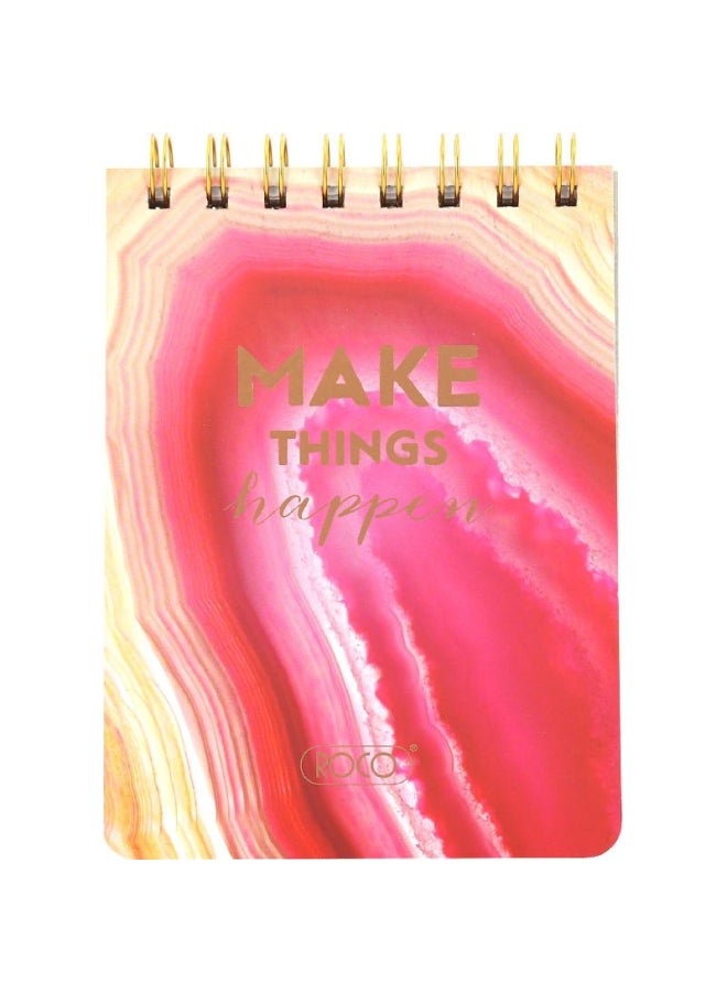 ROCO Memo Notebook Make Things Happen A  Sheets Single Ruled Arabic Red - Image 1