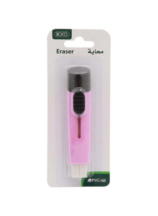 ROCO Rubber Eraser Swipe Pink/Black/White - Image 1