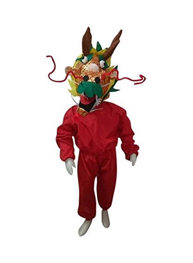 زي تنكري للأطفال بعمر 8-7 سنوات، على شكل تنين صيني من BookMyCostume 13x10x5بوصة - Image 1