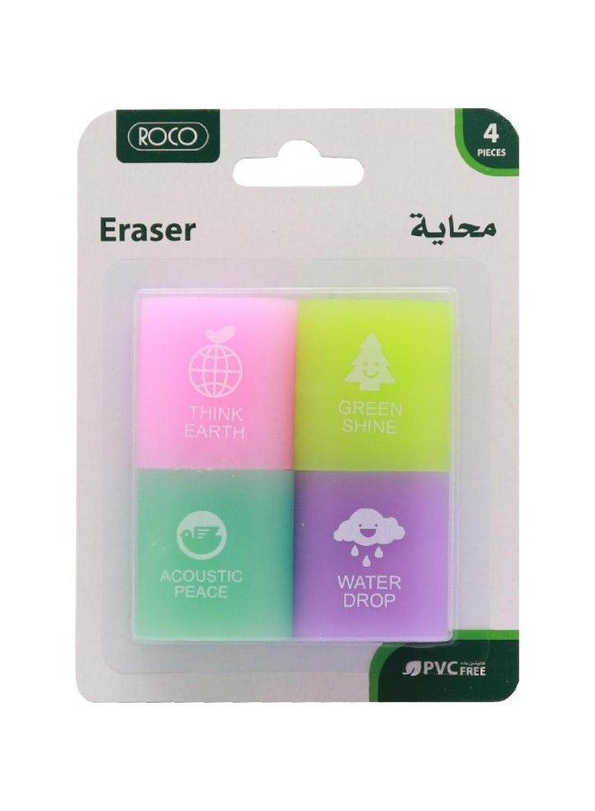 روكو محاية مطاط، مجموعة من 4 قطع متعدد الألوان - Image 1