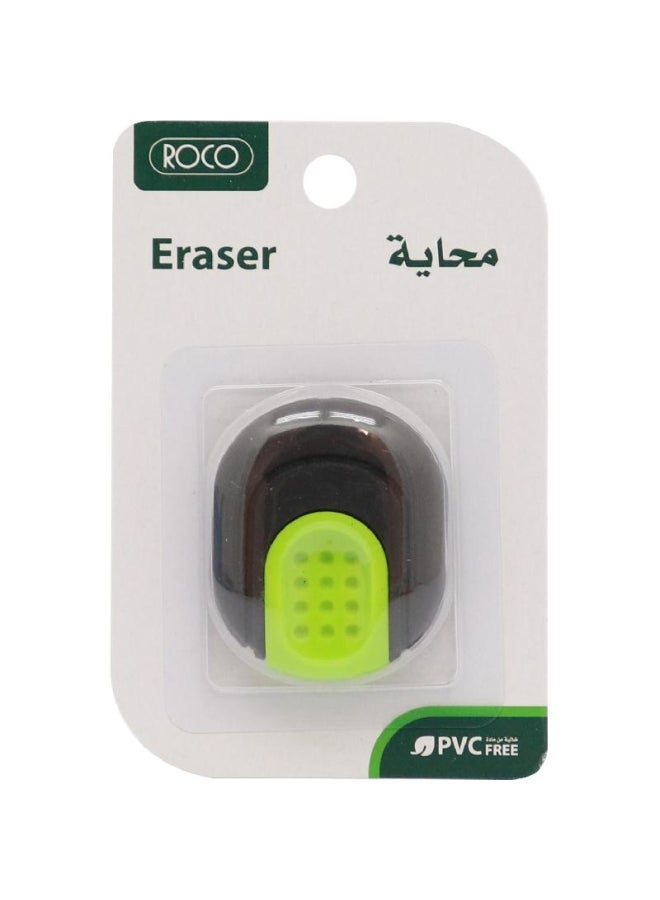 ROCO Rubber Eraser Black/Green - Image 1