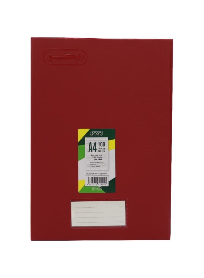 روكو دفتر مُسَطَّر بحجم A4 أحمر - Image 1