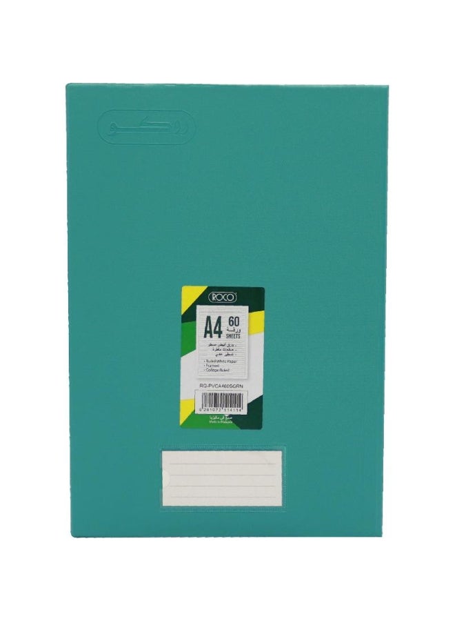 روكو دفتر مُسَطَّر بحجم A4 أخضر - Image 1