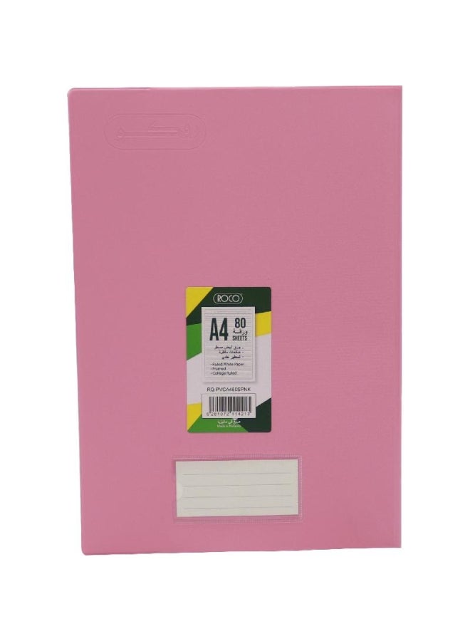 روكو دفتر مُسَطَّر بحجم A4 وردي - Image 1