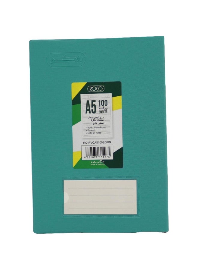 روكو دفتر ملاحظات مقاس A5 يحتوي على 100 ورقة أخضر - Image 1