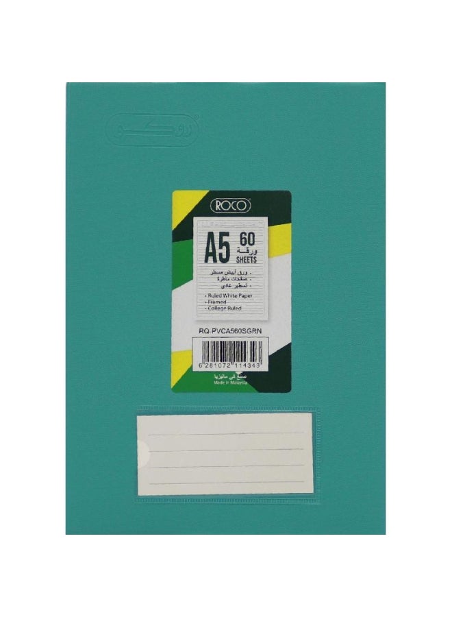 روكو دفتر ملاحظات مقاس A5 يحتوي على 60 ورقة أخضر - Image 1