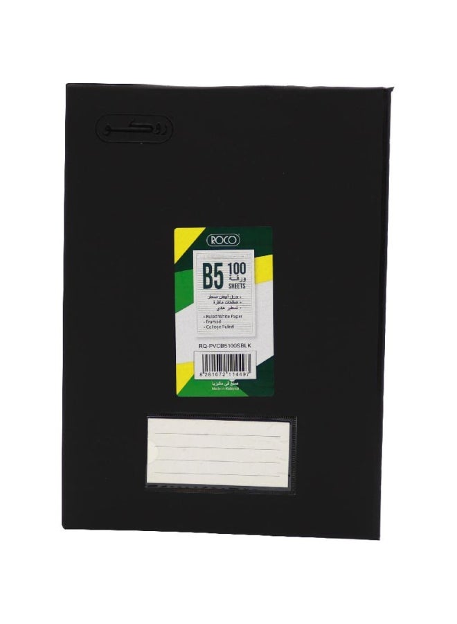 ROCO B5 Ruled Notebook Black - Image 1